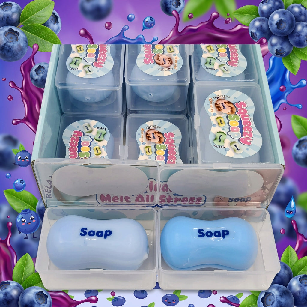 Blue Crunchy Soap Squishy
