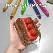 Chocolate Strawberry Cake Squishy – Slow-Rebound Silicone Toy