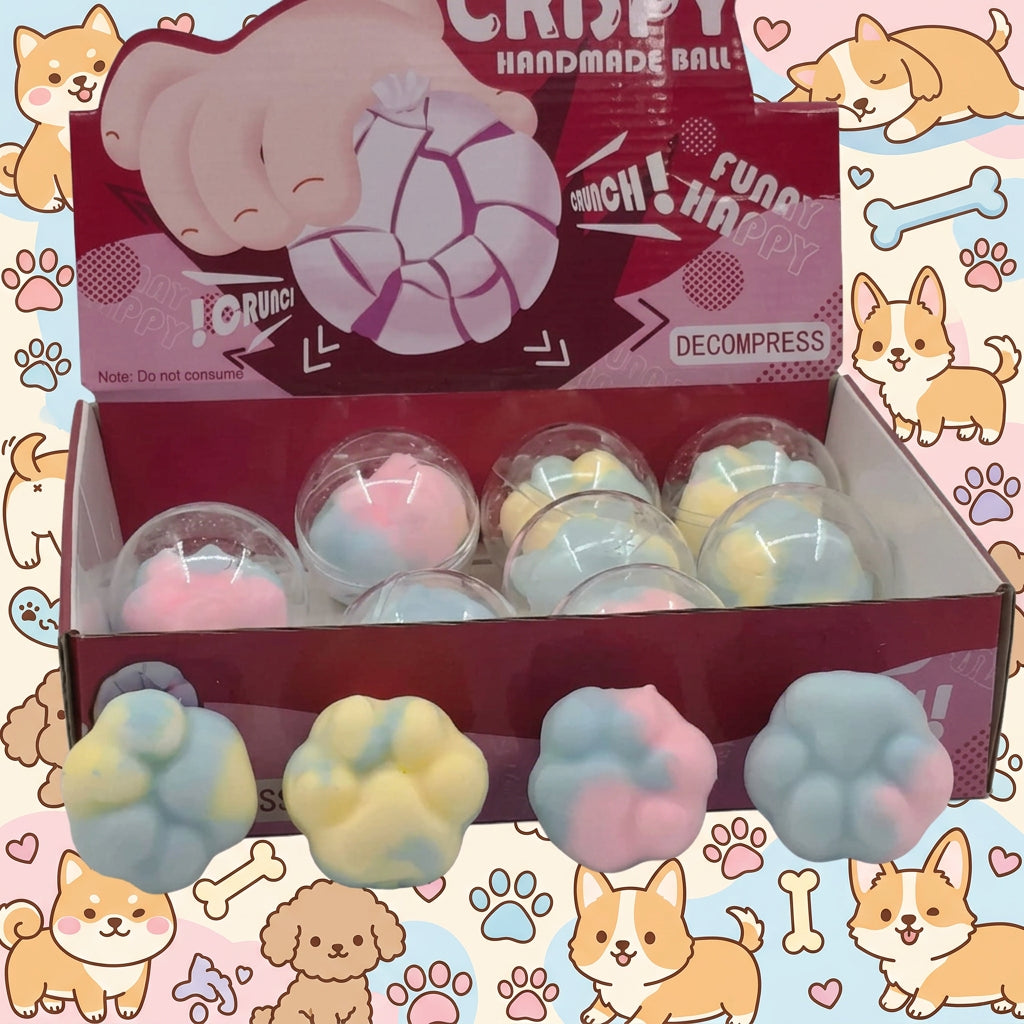 Crunchy Cat Paw Ball Squishy