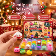 24-Day Christmas Squishy Advent Calendar | Surprise Bun Toys