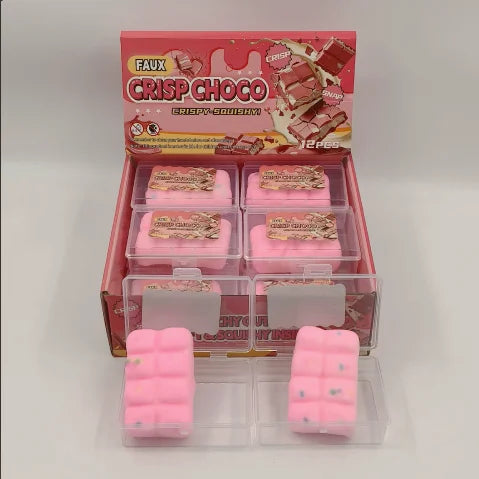 Pink Crunchy Chocolate Squishy