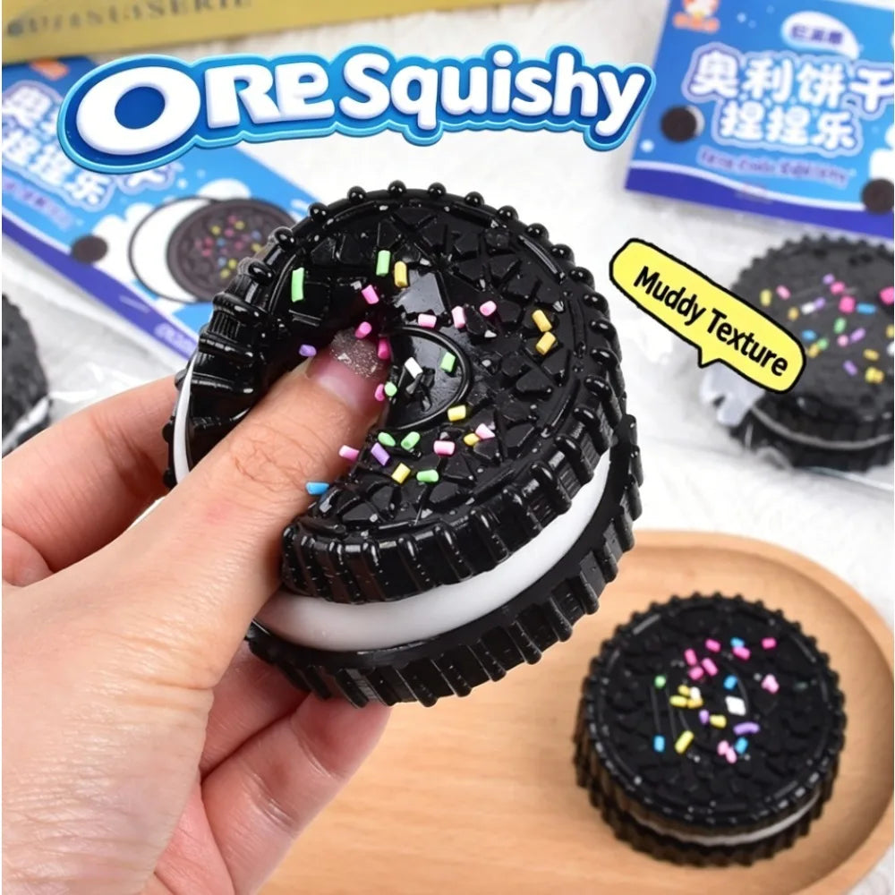 Sandwich Biscuit Squishy Toy – Soft Cookie Cake Squeeze