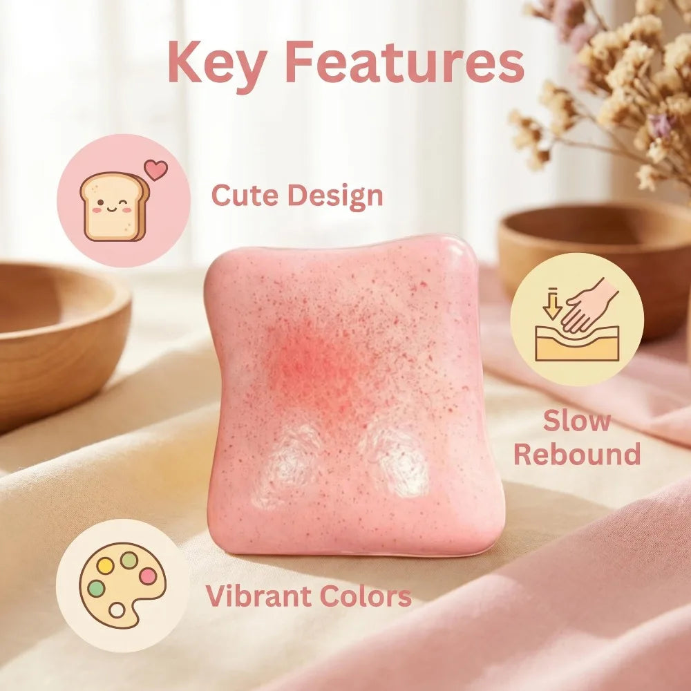 Simulation Butter Toast Bread Squishy Toys for Stress Relief