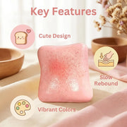 Simulation Butter Toast Bread Squishy Toys for Stress Relief