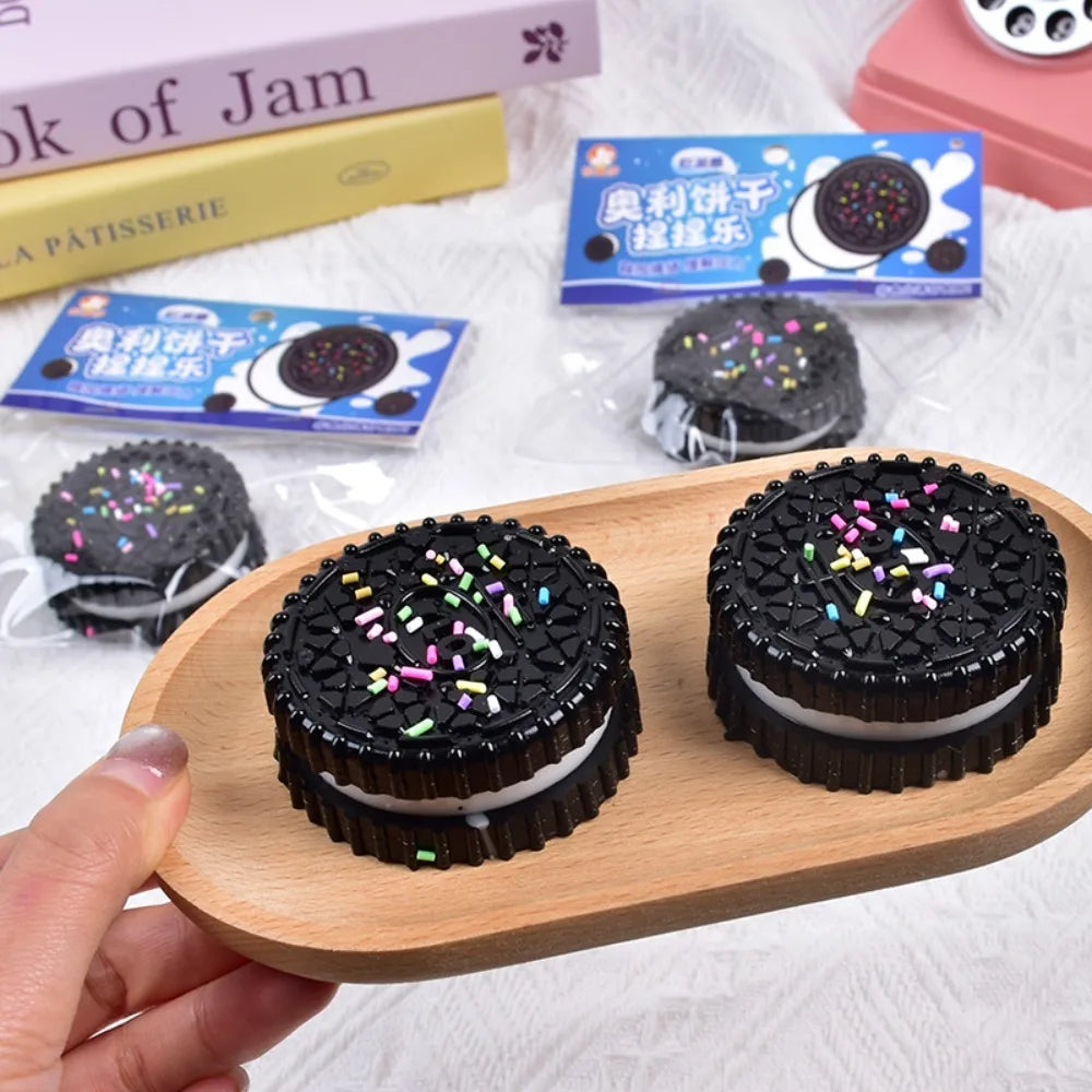 Sandwich Biscuit Squishy Toy – Soft Cookie Cake Squeeze