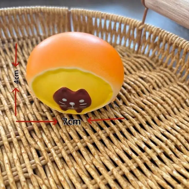 Happy Bear Bread Squishy – Kawaii Slow-Rise Squeeze Toy