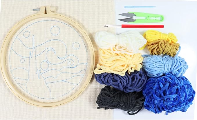 Punch Needle Embroidery Starter Kit - Art Theme