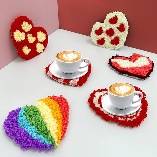 Punch Needle Coaster Kit - Heart