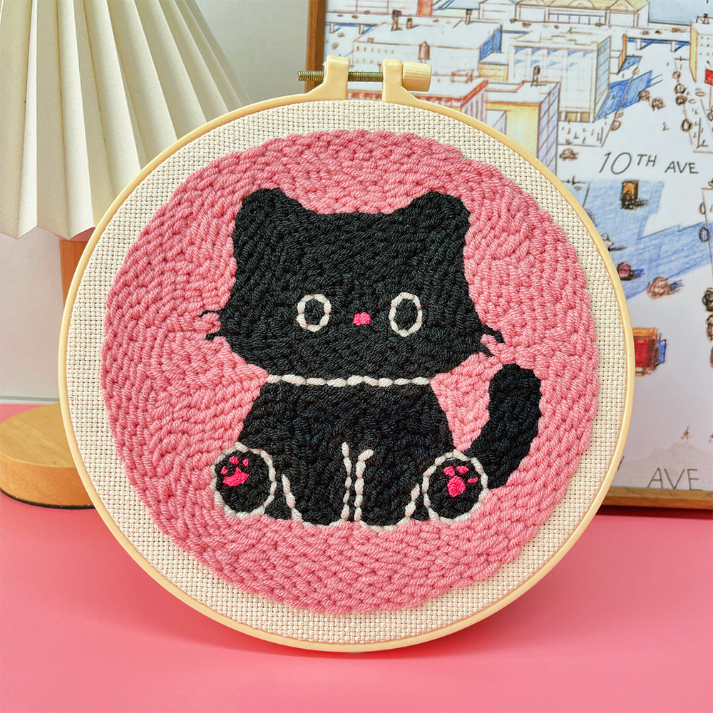 Punch Needle Embroidery Starter Kit -Cats