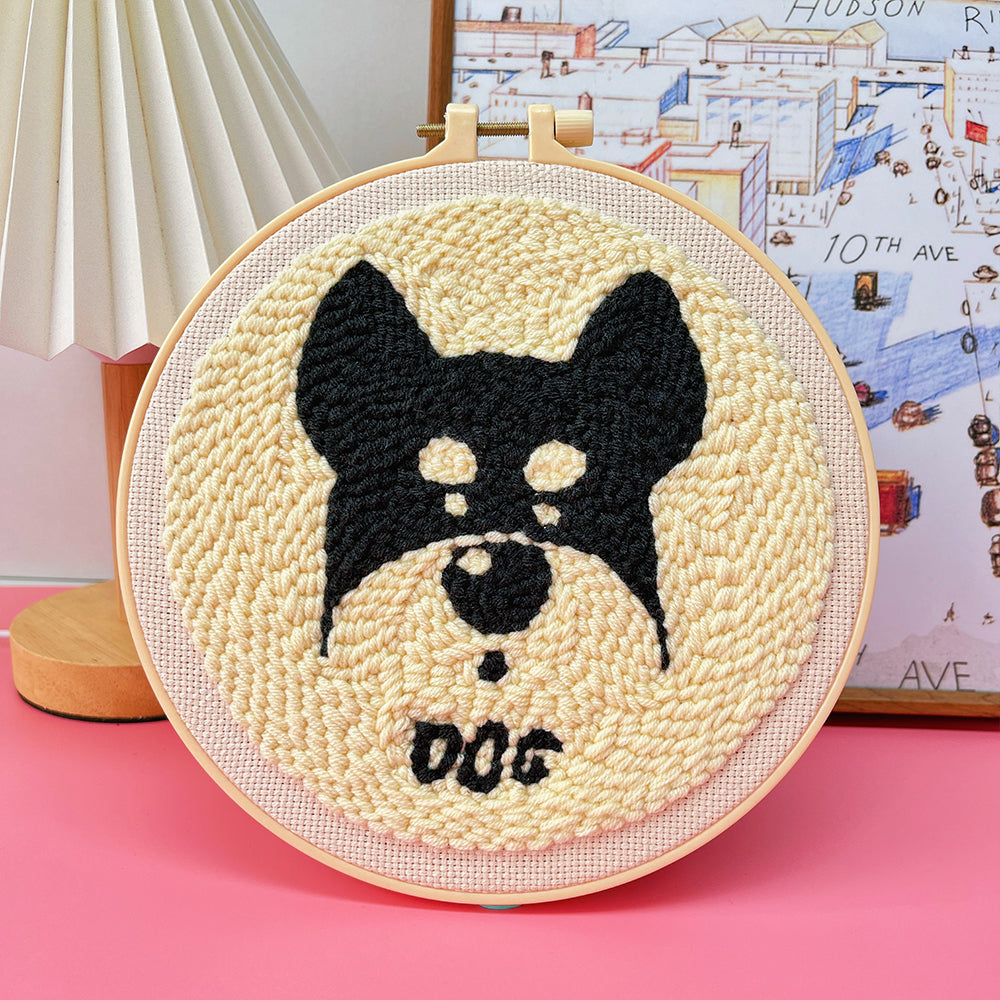 Punch Needle Embroidery Starter Kit - Dogs