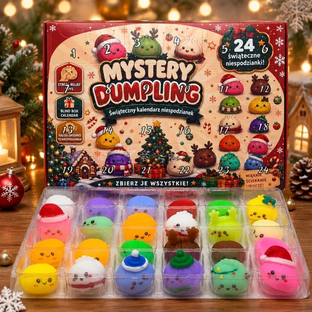 24-Day Christmas Squishy Advent Calendar | Surprise Bun Toys