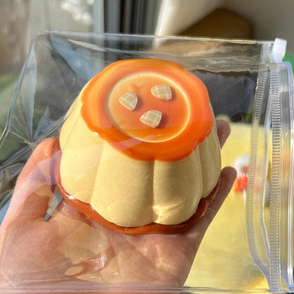 Caramel Pudding Squishy Toy