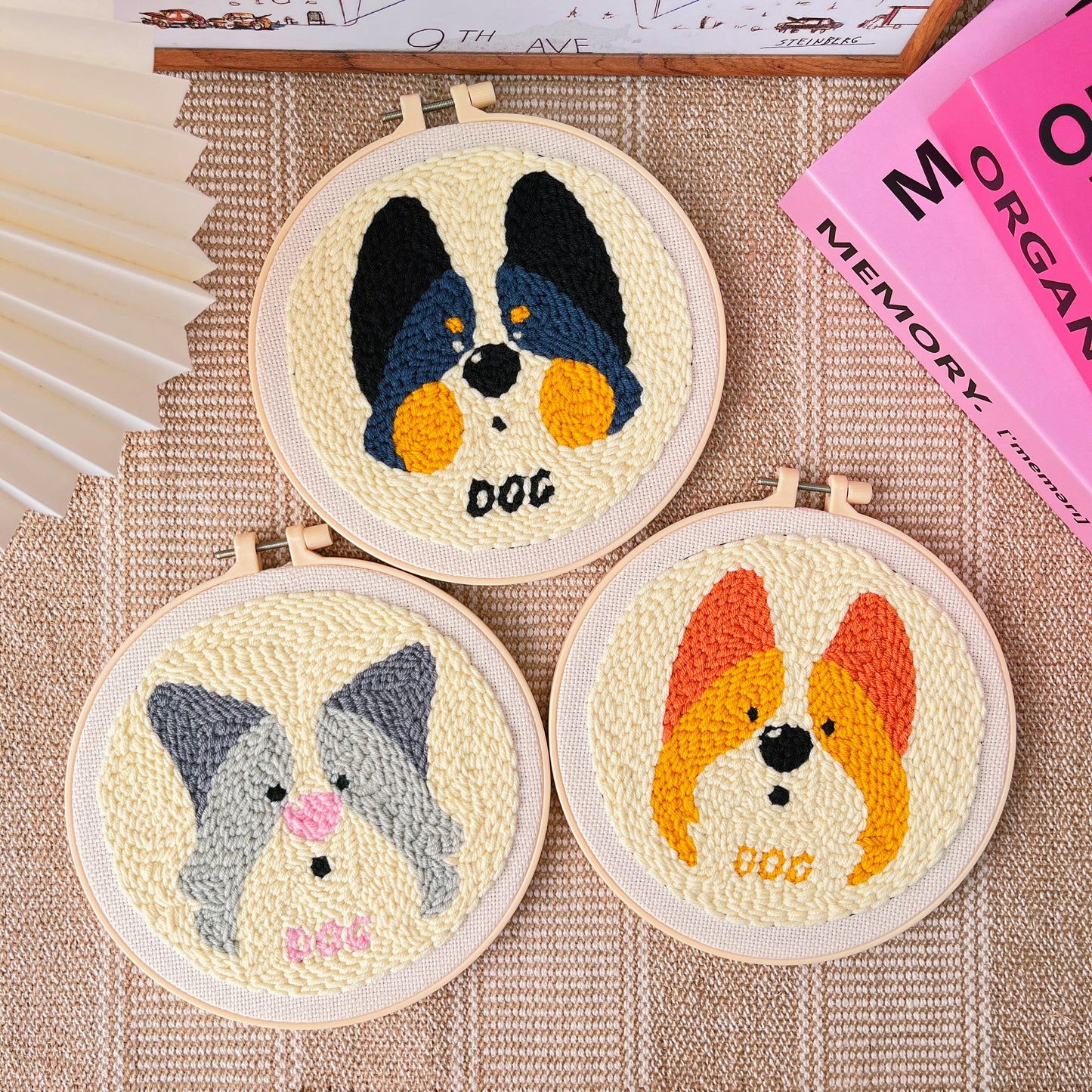 Punch Needle Embroidery Starter Kit - Dogs