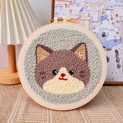 Punch Needle Embroidery Starter Kit -Cats