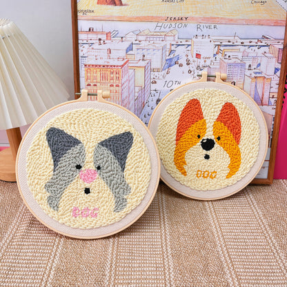 Punch Needle Embroidery Starter Kit - Dogs