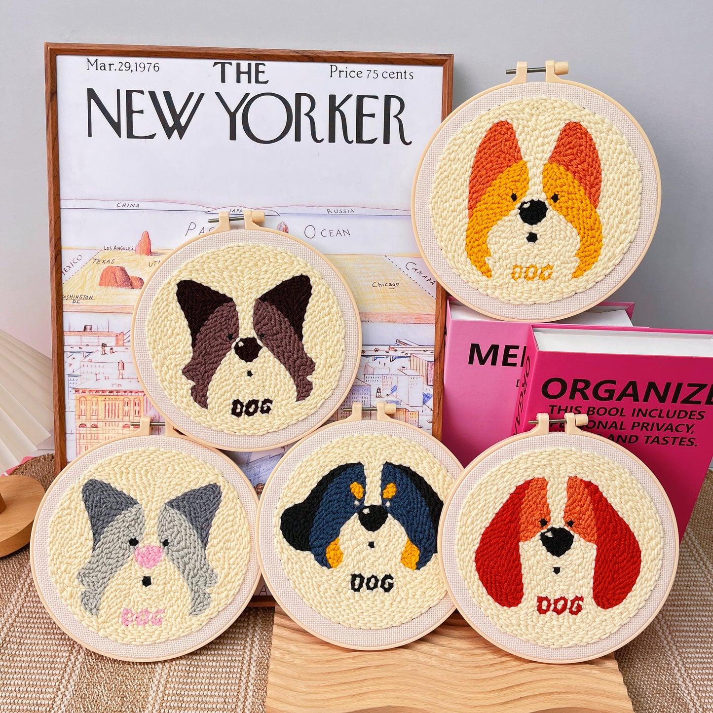 Punch Needle Embroidery Starter Kit - Dogs