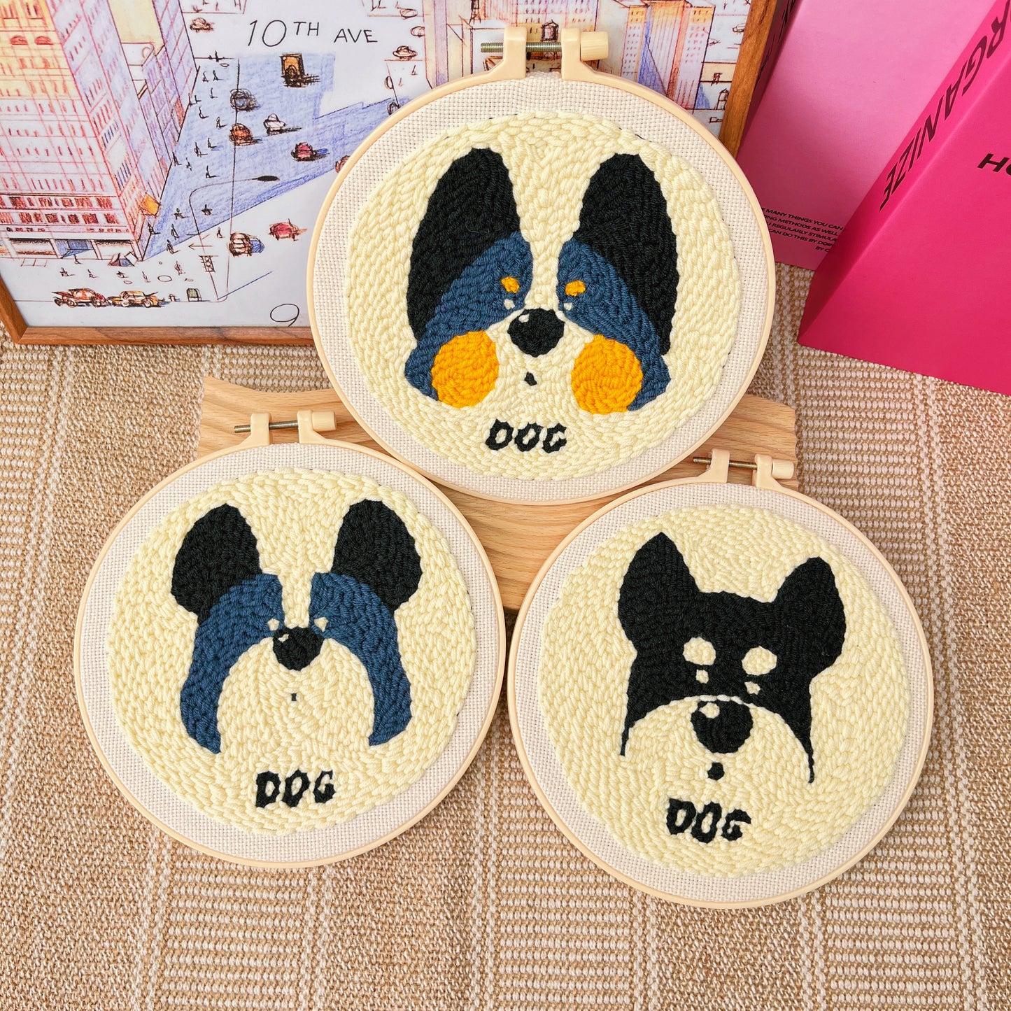 Punch Needle Embroidery Starter Kit - Dogs