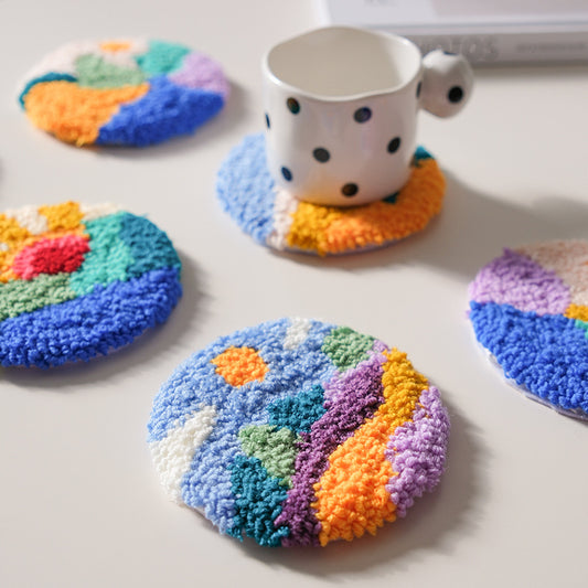 Punch Needle Coaster Kit - Landscape 6Pcs