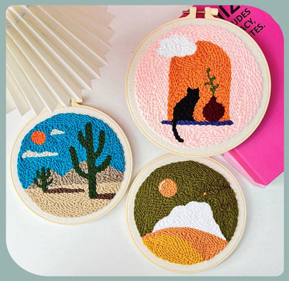 Punch Needle Embroidery Starter Kit - Landscape