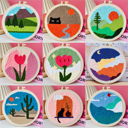 Punch Needle Embroidery Starter Kit - Landscape