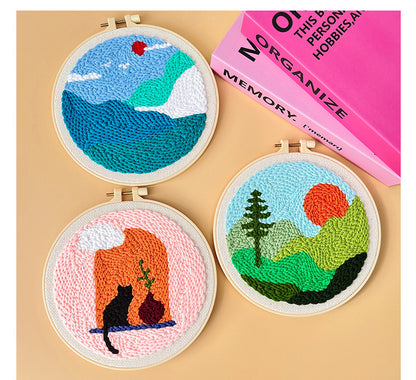 Punch Needle Embroidery Starter Kit - Landscape