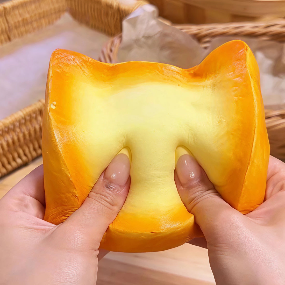 Oversized Thick Toast Squishy – Slow-Rising Bread Toy