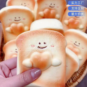 Happy Bear Bread Squishy – Kawaii Slow-Rise Squeeze Toy