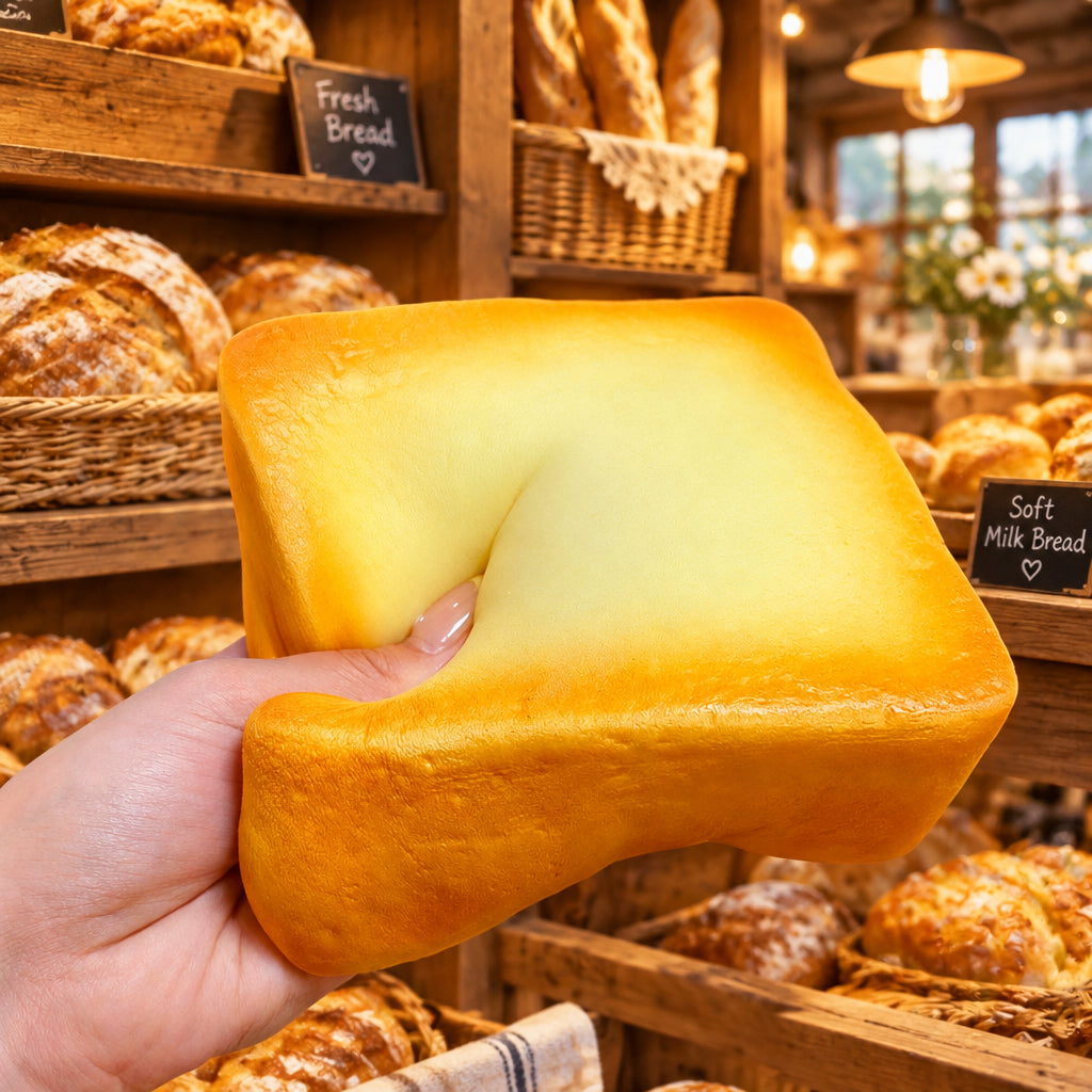 Oversized Thick Toast Squishy – Slow-Rising Bread Toy