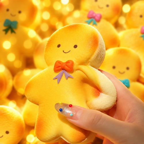 Happy Bear Bread Squishy – Kawaii Slow-Rise Squeeze Toy