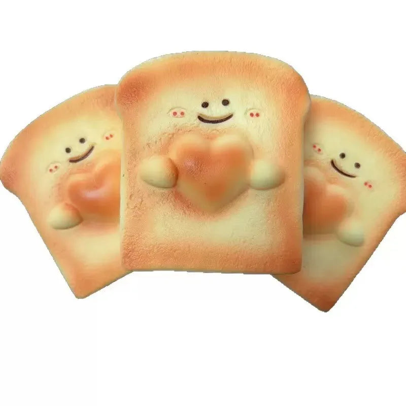 Happy Bear Bread Squishy – Kawaii Slow-Rise Squeeze Toy