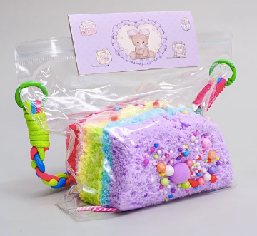 Rainbow Toast Squishy Toy