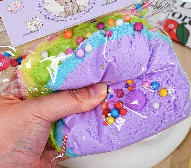 Rainbow Toast Squishy Toy