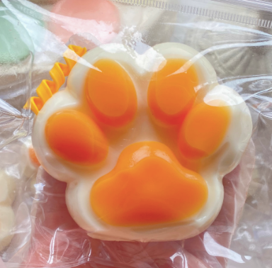 Orange Cat's Paw Squishy Toy