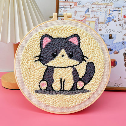 Punch Needle Embroidery Starter Kit -Cats