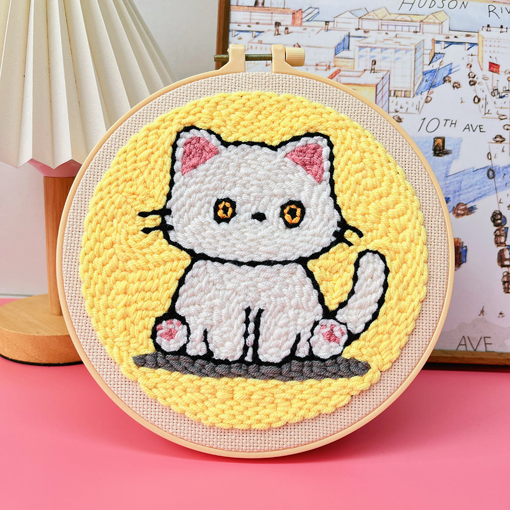 Punch Needle Embroidery Starter Kit -Cats